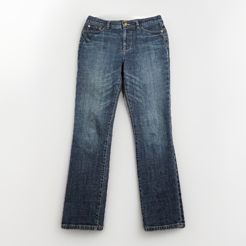 Lauren Ralph Lauren Classic‎ Straight Jeans Womens 4 Blue Dark Wash Denim LRL